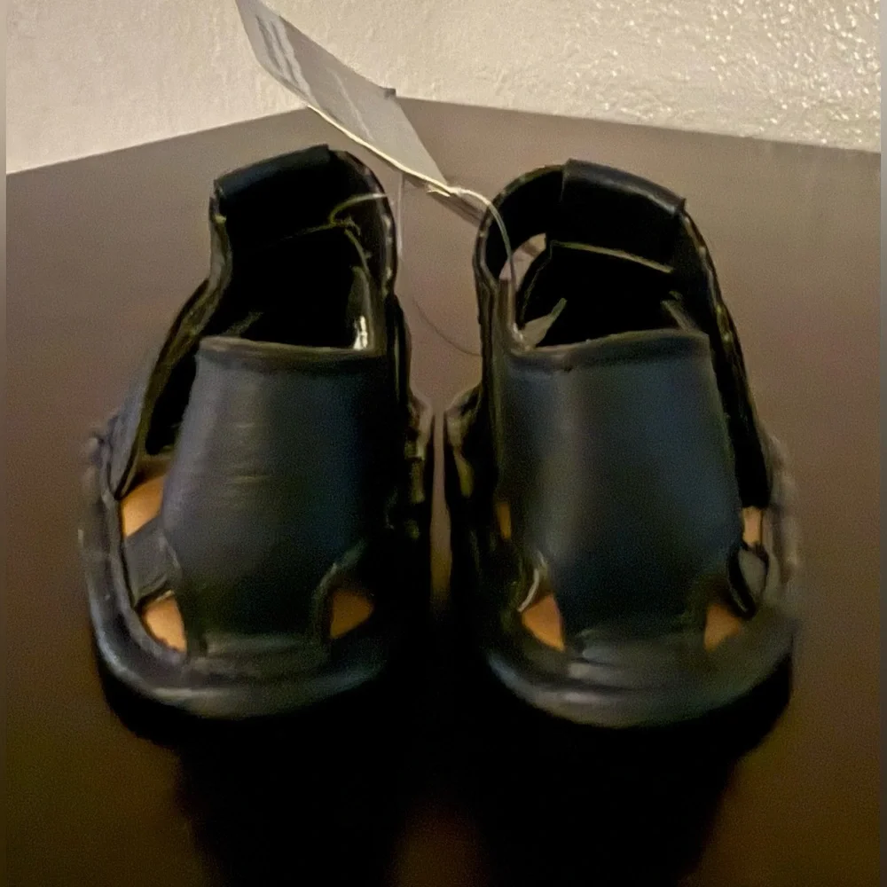New Infant Navy Crib Sandals 👶 First Impressions Baby Shoes Size 0 Soft Sole